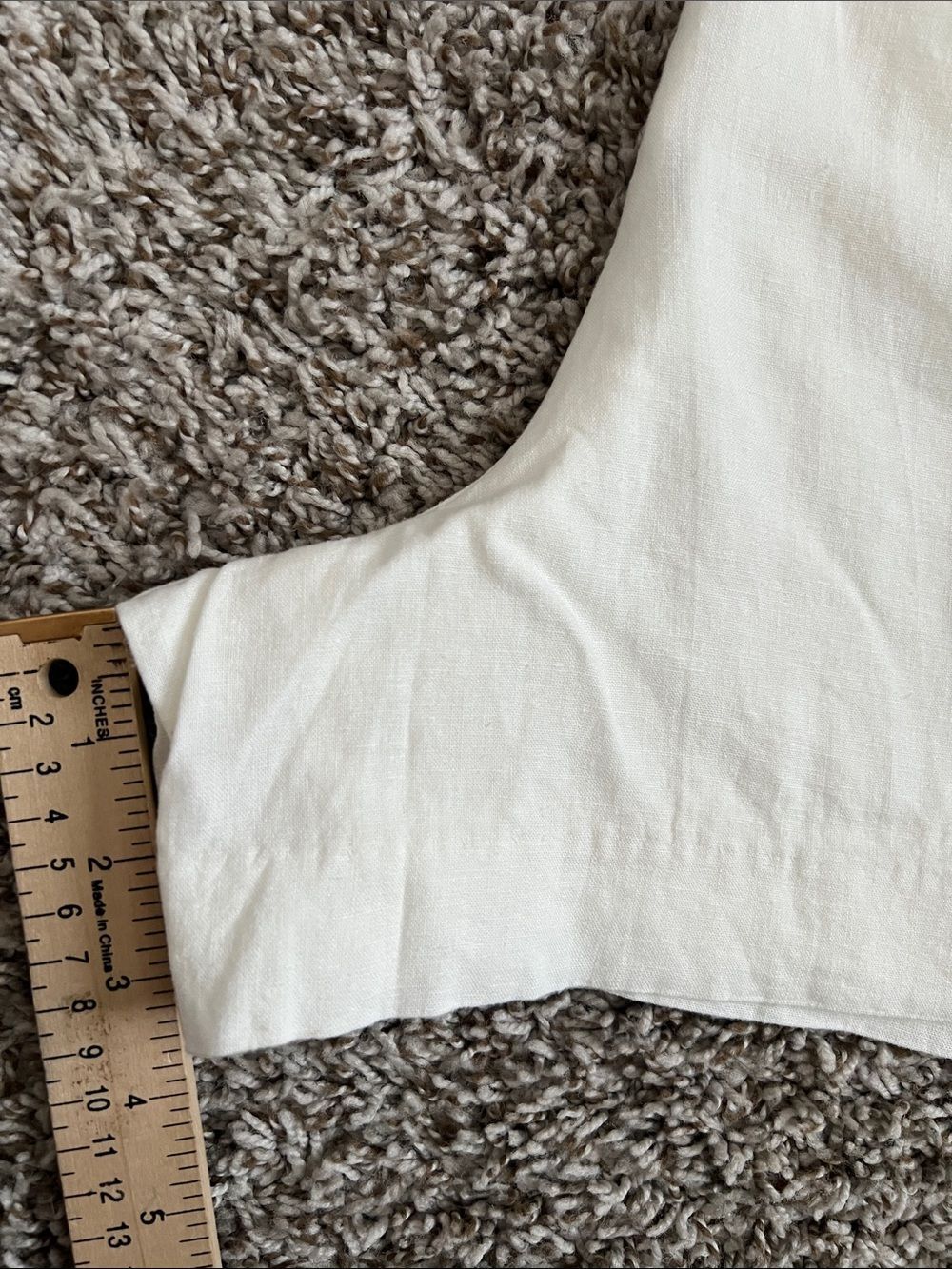 NWT GAP 365 High-Rise Linen Blend Pleated White Shorts Size L - Picture 12 of 15